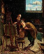 August Jernberg Interior from a Studio oil painting artist